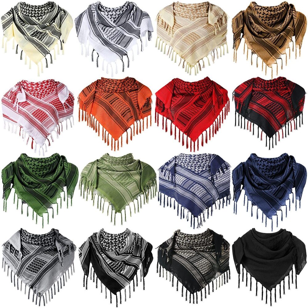 9287 16 Pcs Military Shemagh Tactical Desert Scarf Keffiyeh Head Neck Scarf